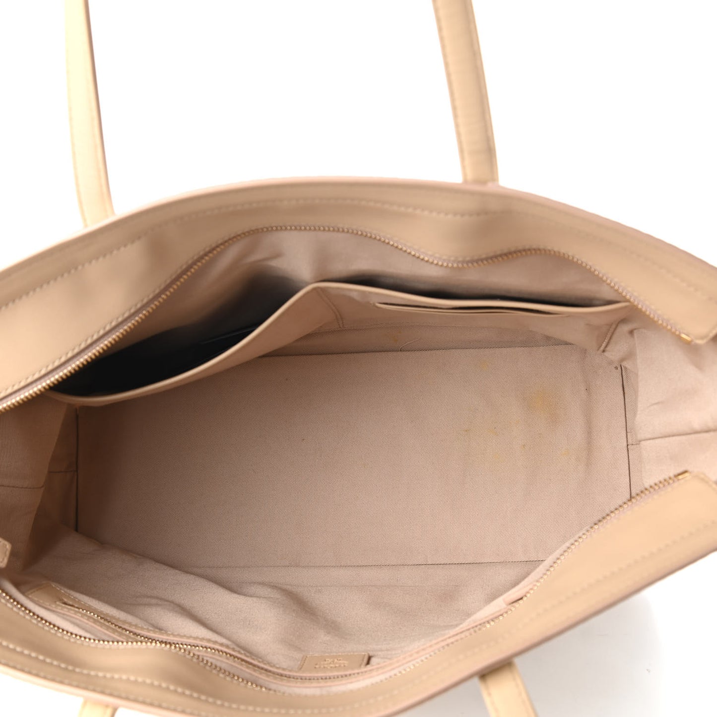 Visetos Striped Medium Anya Shopper Tote White Beige