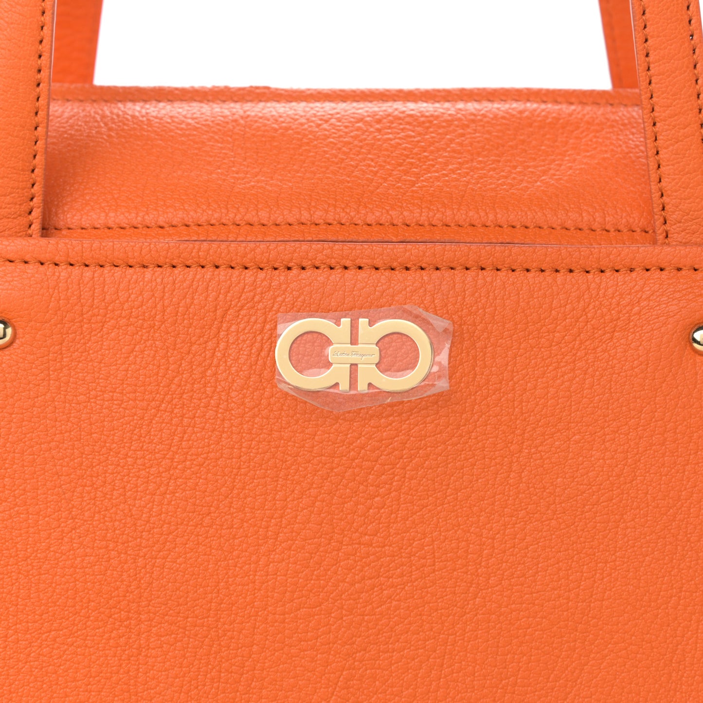 Goatskin Large Mika Tote Orange
