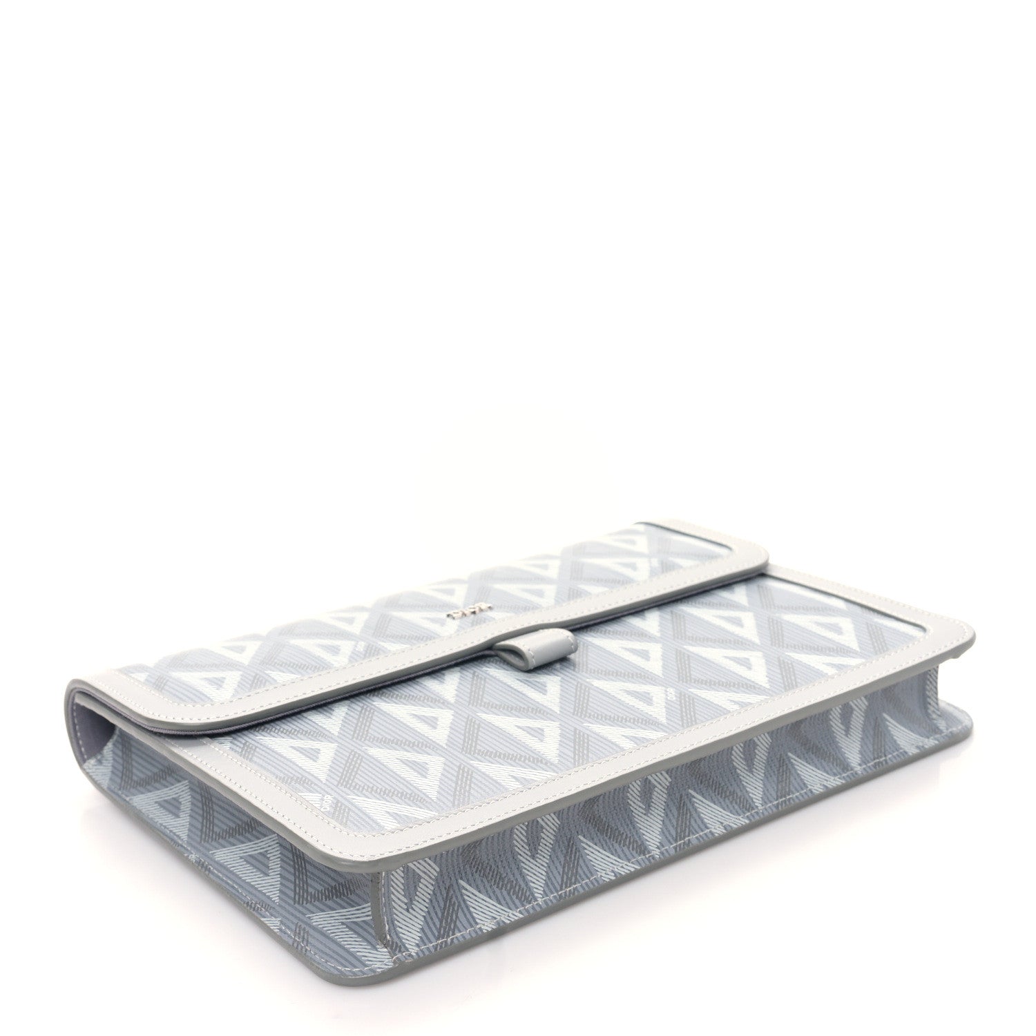 Christian Dior Coated Canvas CD Diamond Hit The Road A5 Pouch With Flap Gray 4 of 9