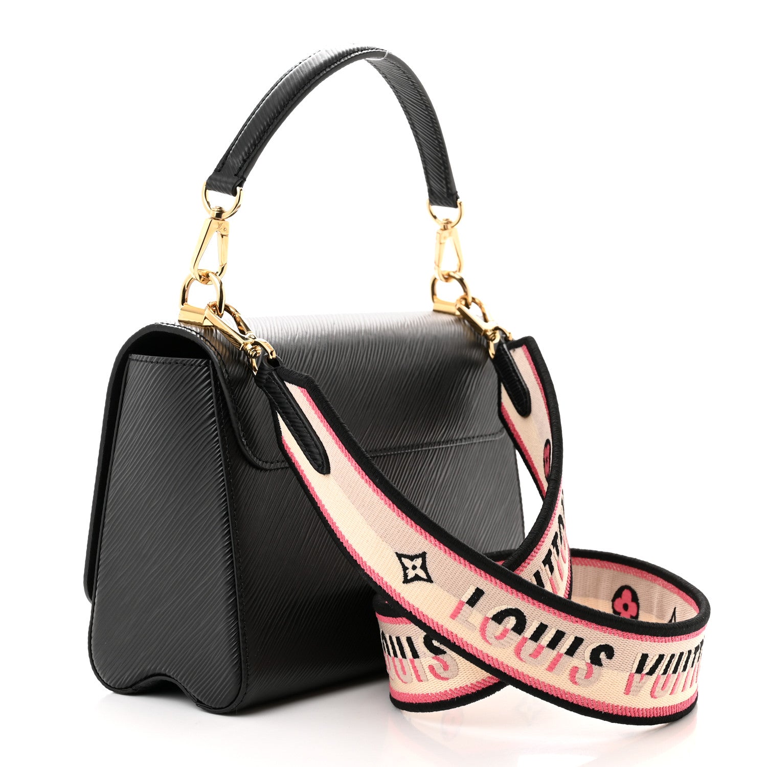 Louis Vuitton Epi Twist Top Handle Shoulder Bag MM Black 4 of 11