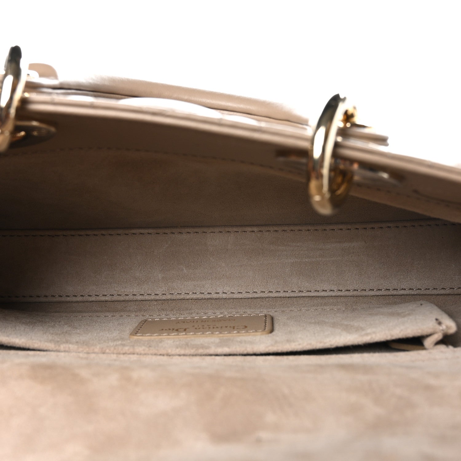 Christian Dior Lambskin Cannage Small Lady D-Joy Powder Beige 4 of 9