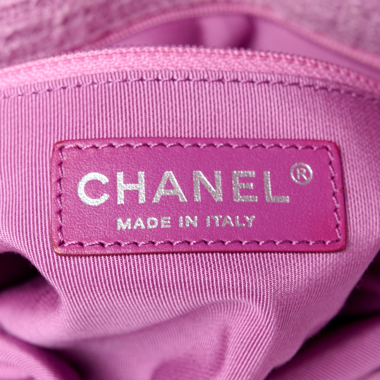 Tweed Quilted Flap Pink Purple