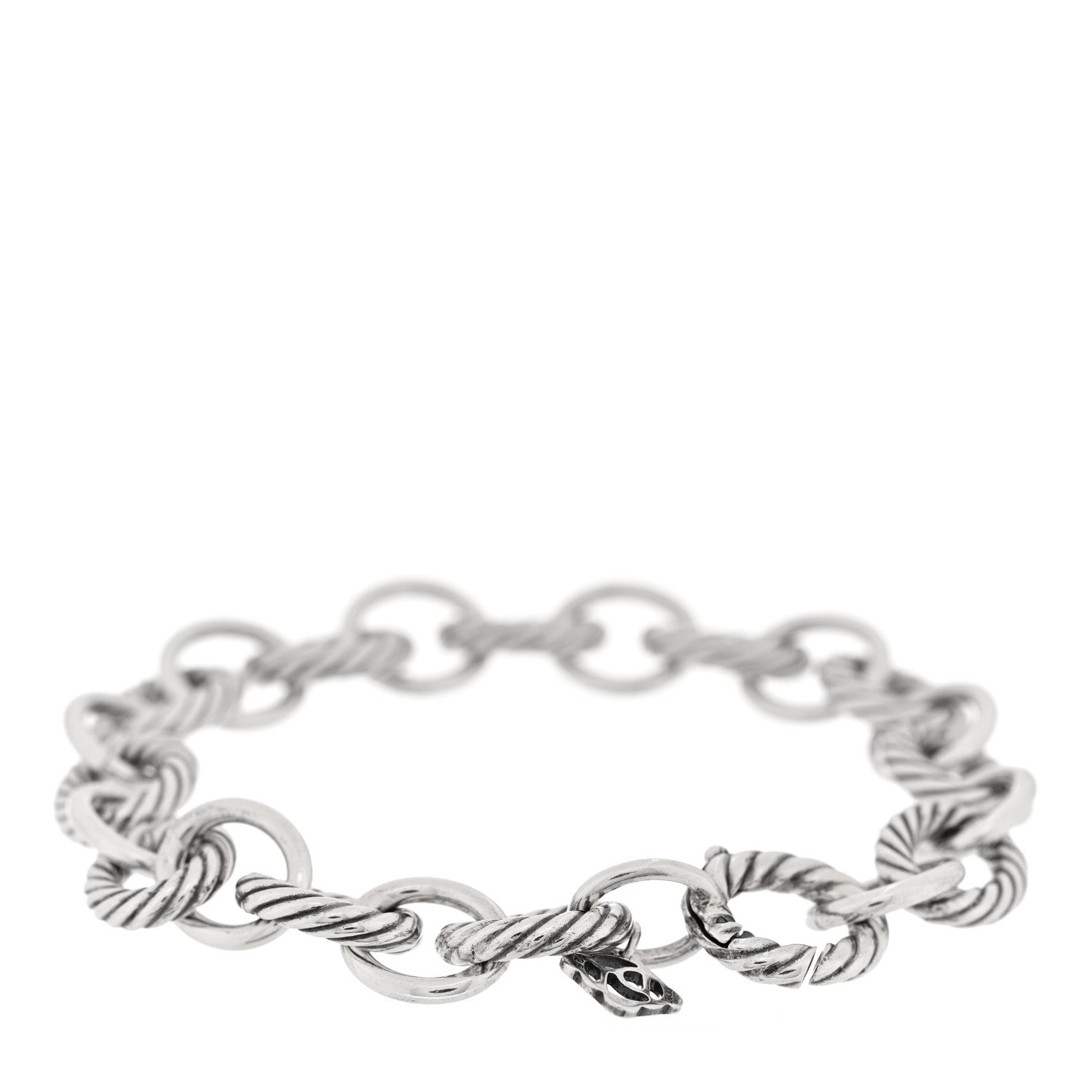 David Yurman Sterling Silver 10mm Medium Oval Link Bracelet 2 of 3