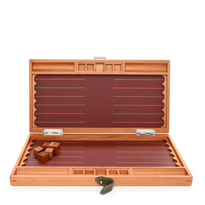 Hermes Natural Maple Wood Backgammon Game Set 1 of 17