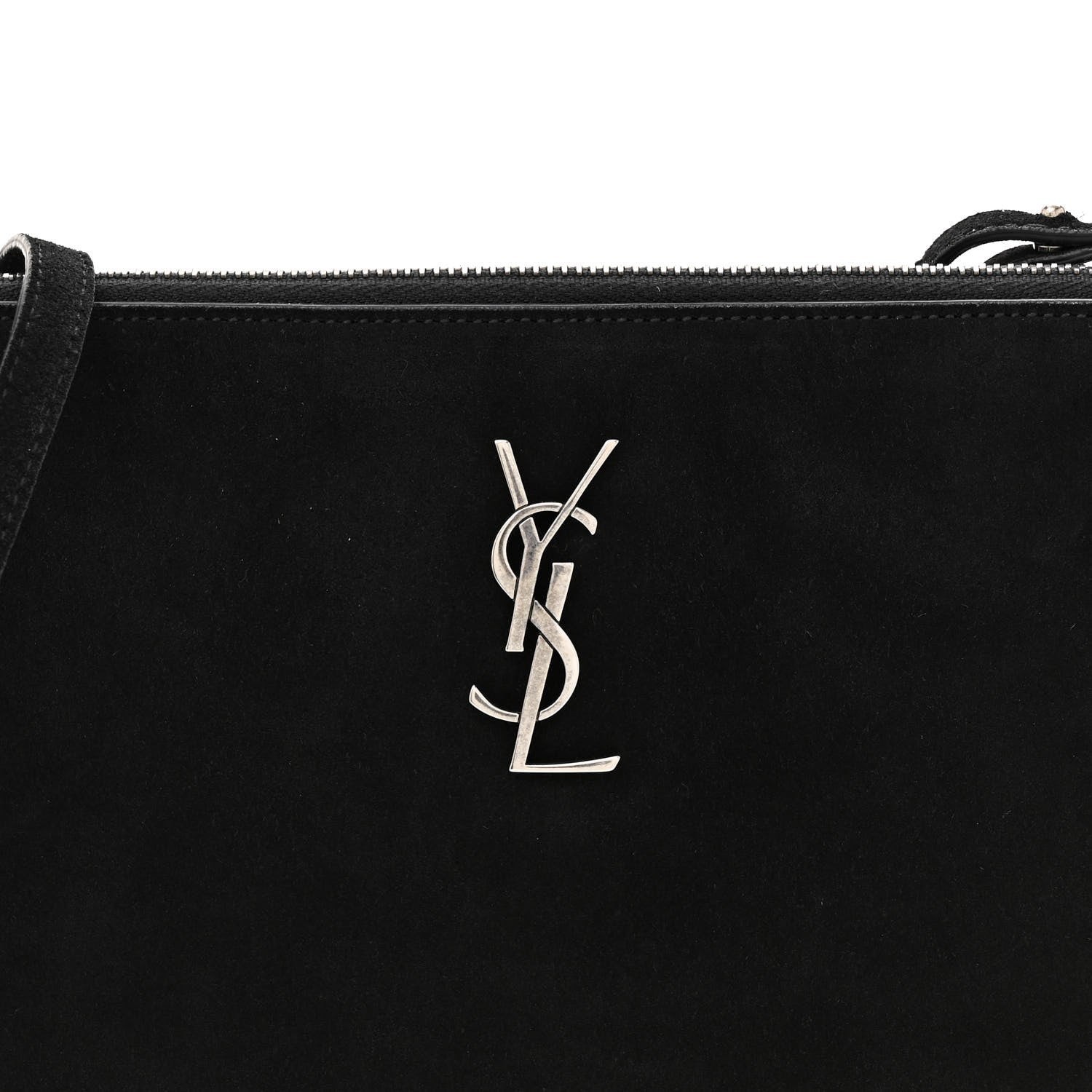 Saint Laurent Suede Calfskin Small Fringe Crossbody Bag Black 8 of 12