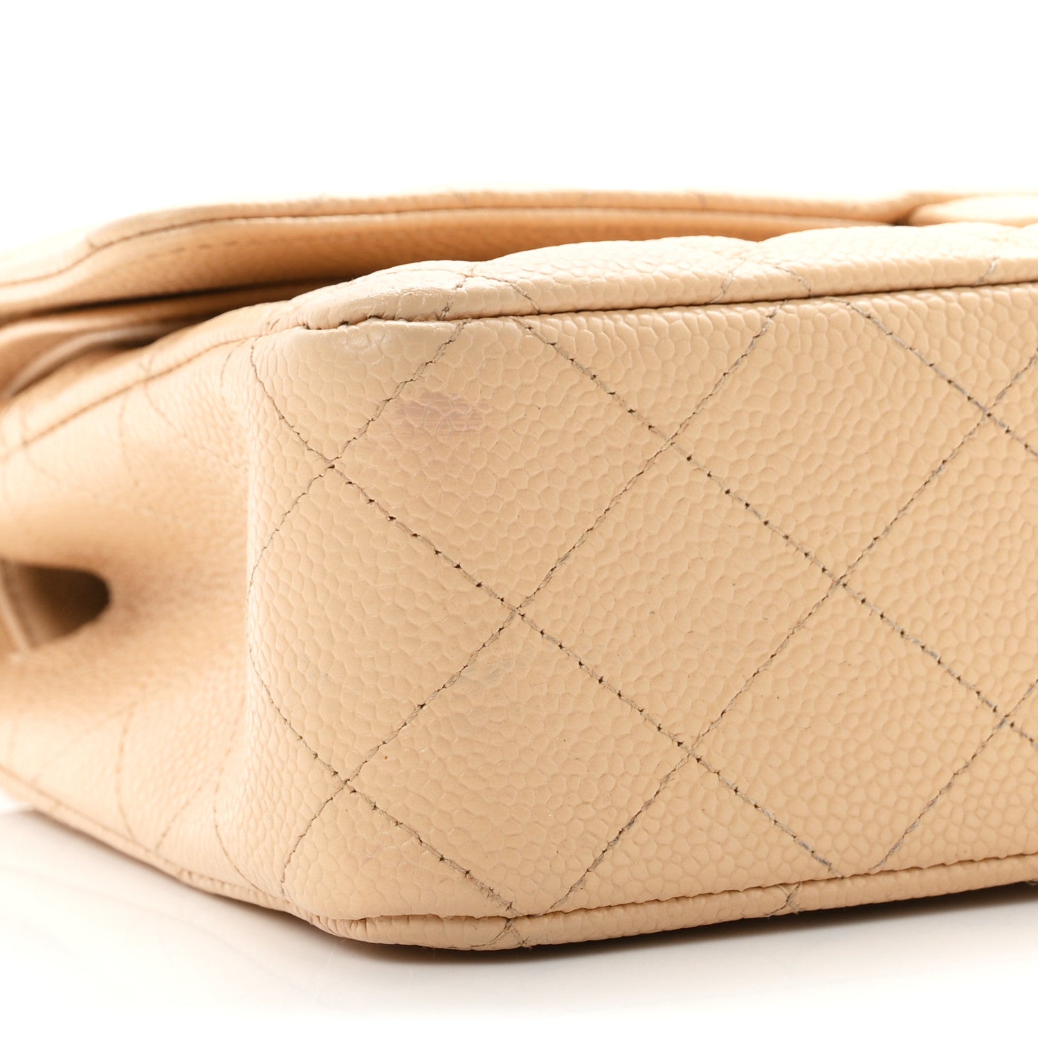 Chanel Caviar Quilted Medium Double Flap Beige 9 of 11