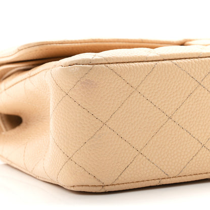 Chanel Caviar Quilted Medium Double Flap Beige 9 of 11