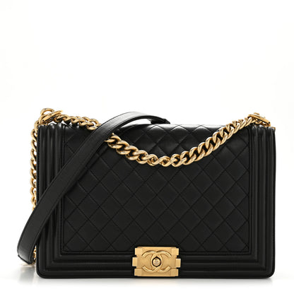 Chanel Lambskin Quilted New Medium Boy Flap Black 1 of 15