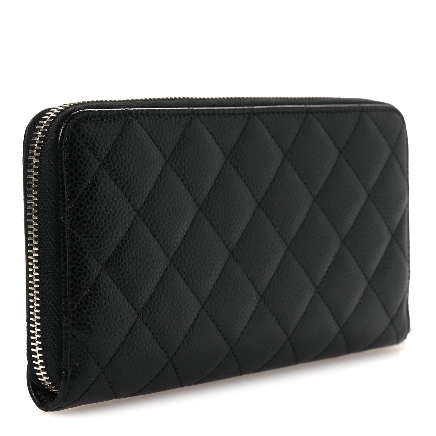 Chanel Caviar Quilted Large Gusset Zip Around Wallet Black 3 of 11
