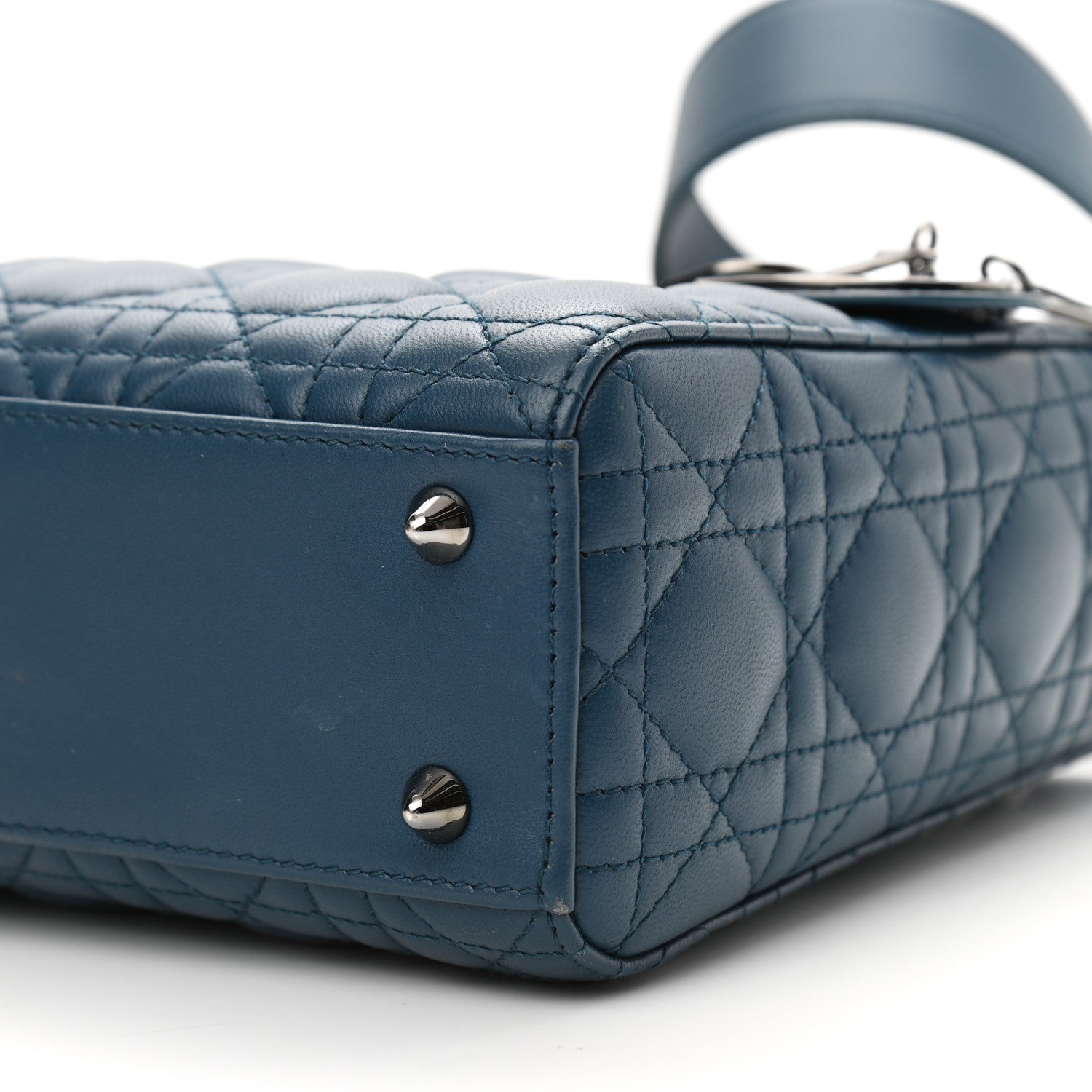 Christian Dior Lambskin Cannage Small My ABCDior Denim Blue 9 of 13