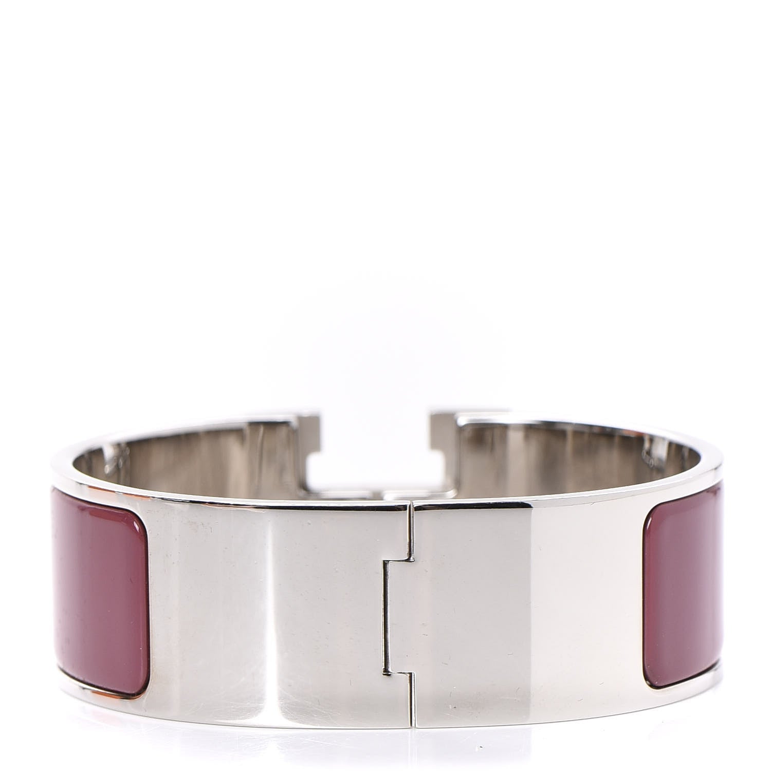 Hermes Enamel Wide Clic Clac H Bracelet PM Rouge De Chine 3 of 5