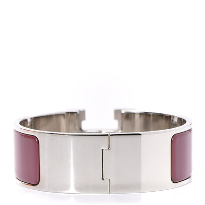 Hermes Enamel Wide Clic Clac H Bracelet PM Rouge De Chine 3 of 5