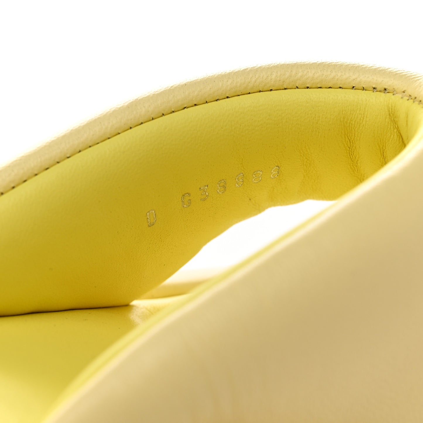 Lambskin Padded Pool Thong Sandals 36 Yellow