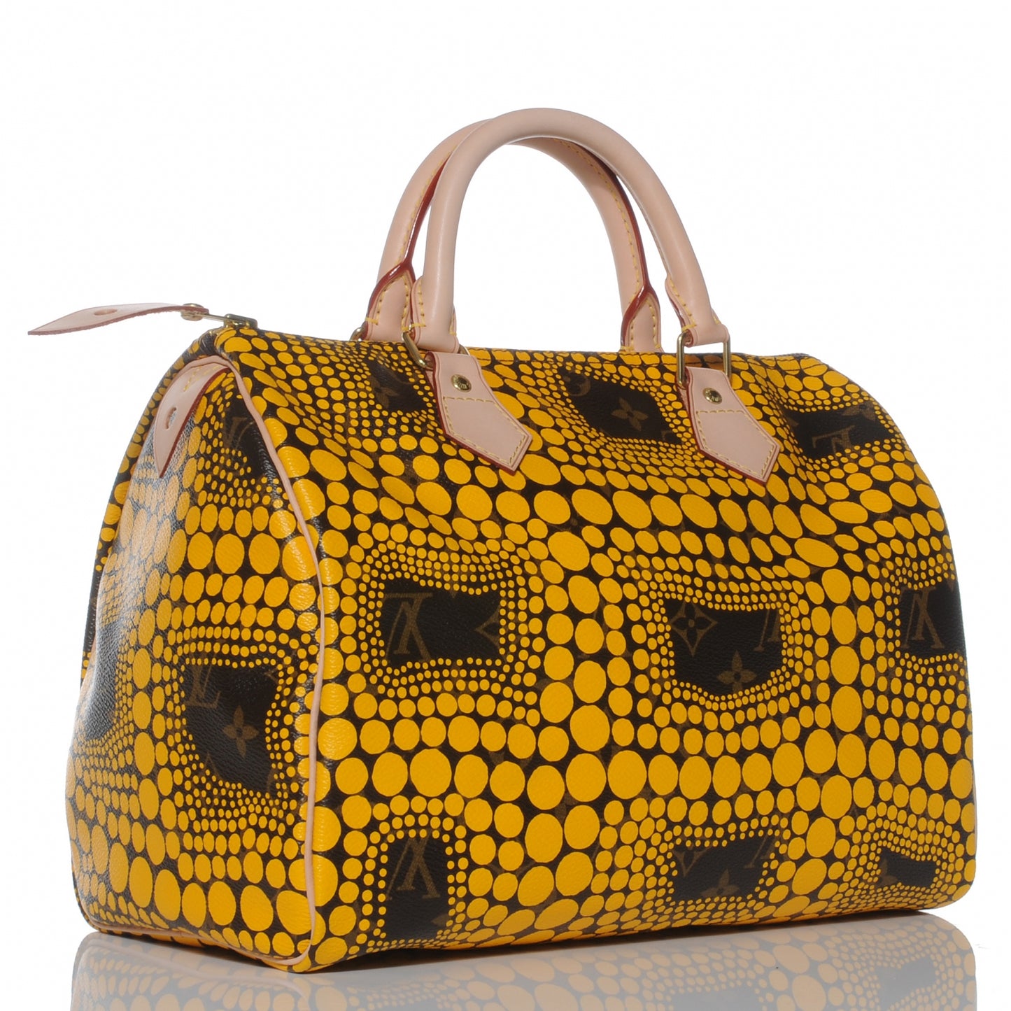 Monogram Kusama Town Speedy 30 Yellow