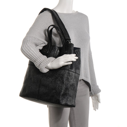 Givenchy Glazed Pebbled Calfskin North South Nightingale Black 2 of 8