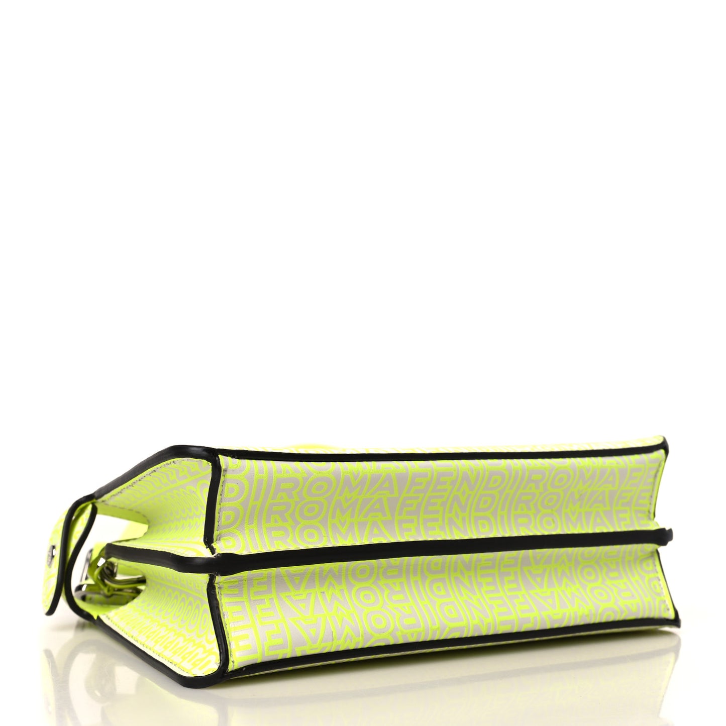 X MARC JACOBS Vitello King Cover Micro Fendi Roma Embossed Peekaboo I See U X Cross Satchel Neon Yellow