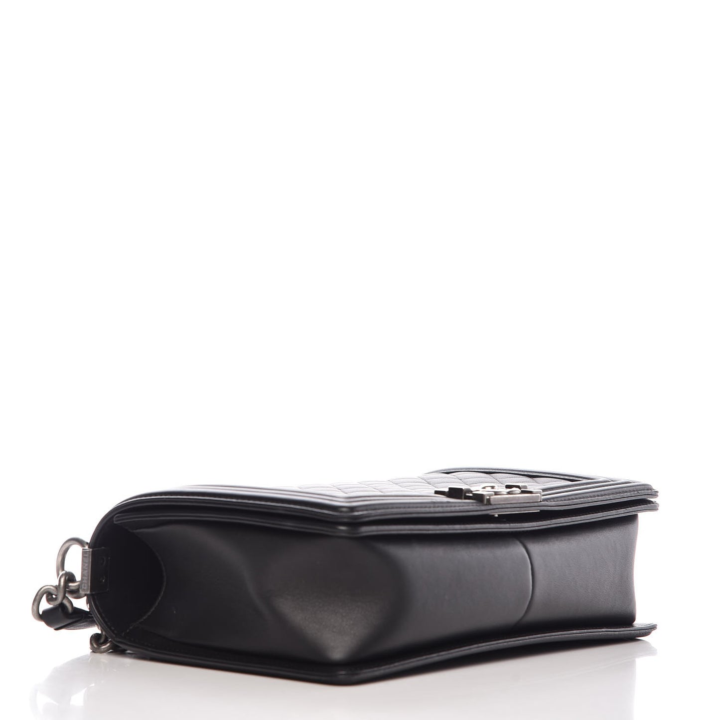 Calfskin Quilted New Medium Boy Flap Black