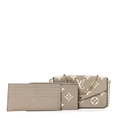 Louis Vuitton Empreinte Monogram Giant Felicie Pochette Tourterelle Creme 3 of 10
