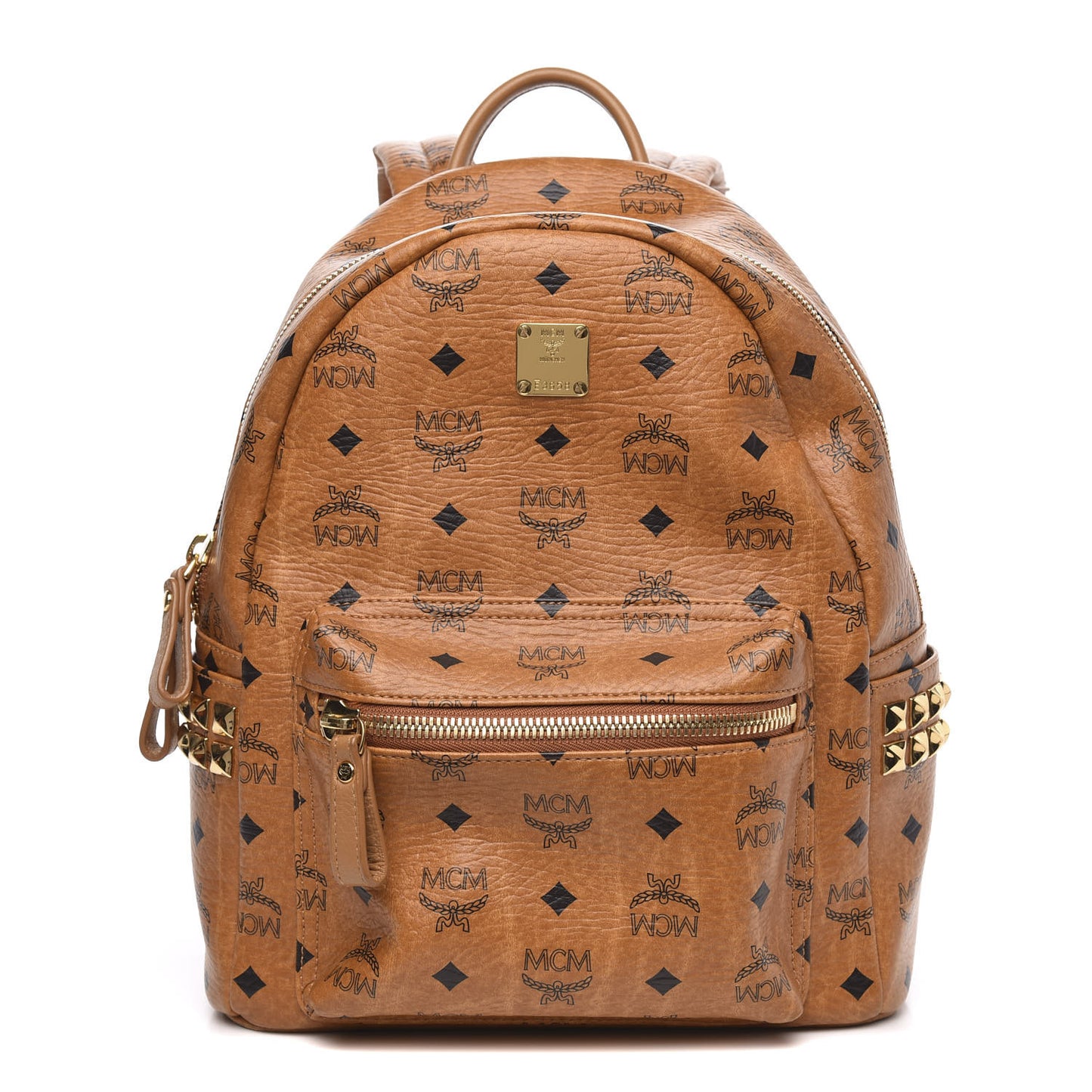 Visetos Small Side Stud Stark Backpack Cognac