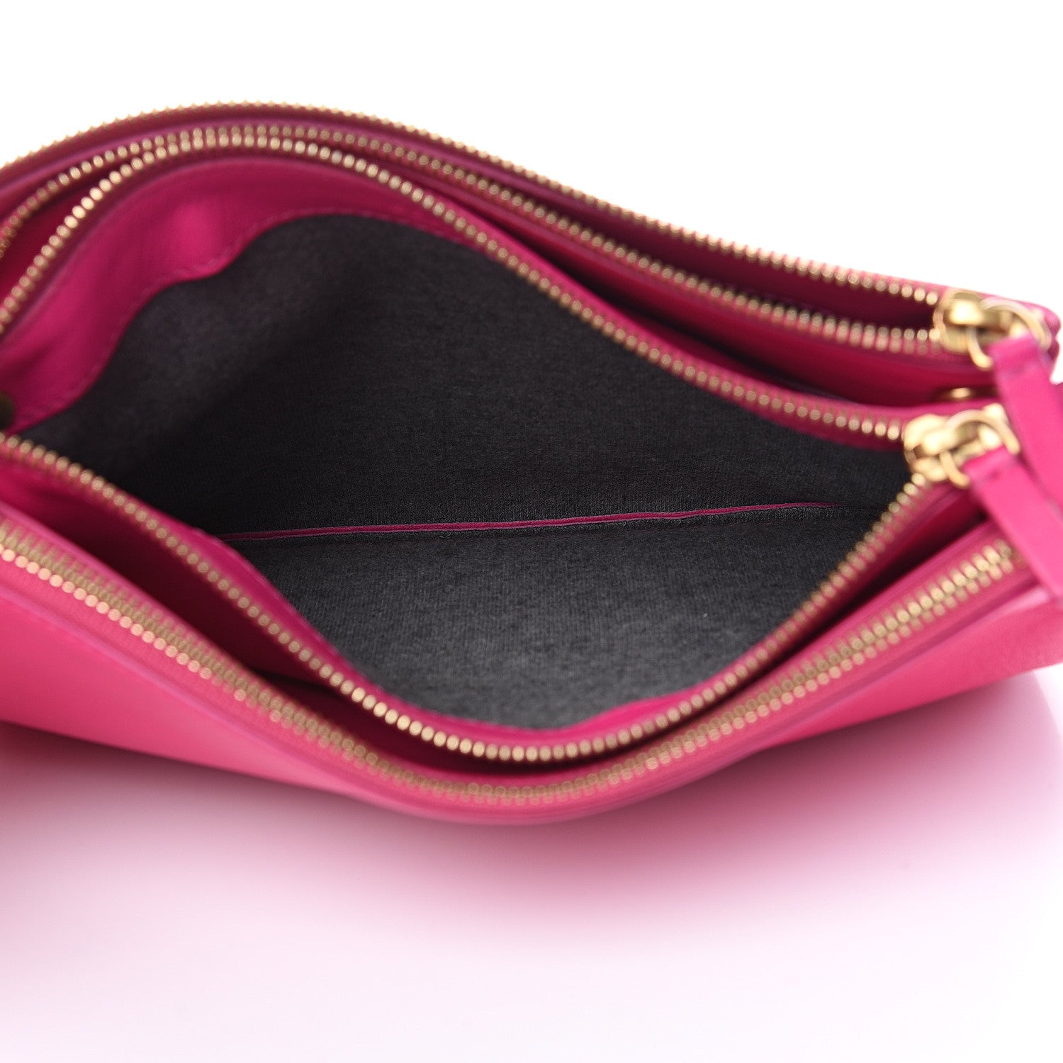 Celine Lambskin Large Trio Crossbody Bag Fluo Fuchsia 5 of 13