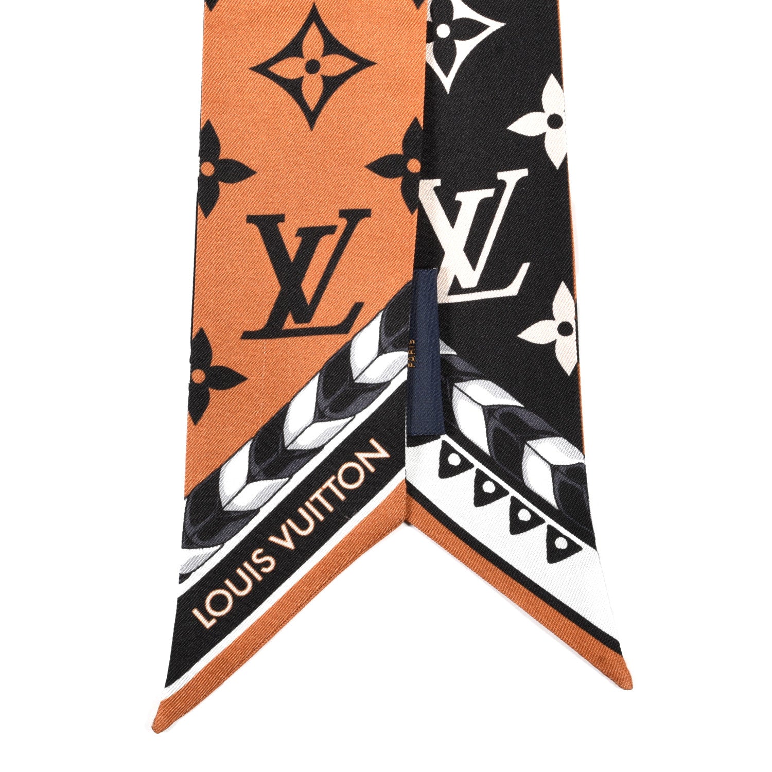 Louis Vuitton Silk Monogram LV Crafty Bi Color BB Bandeau Caramel Black 2 of 3