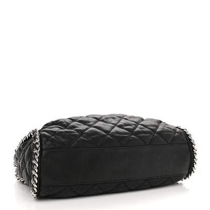 Chanel Washed Lambskin Chain Around Hobo Black 4 of 10