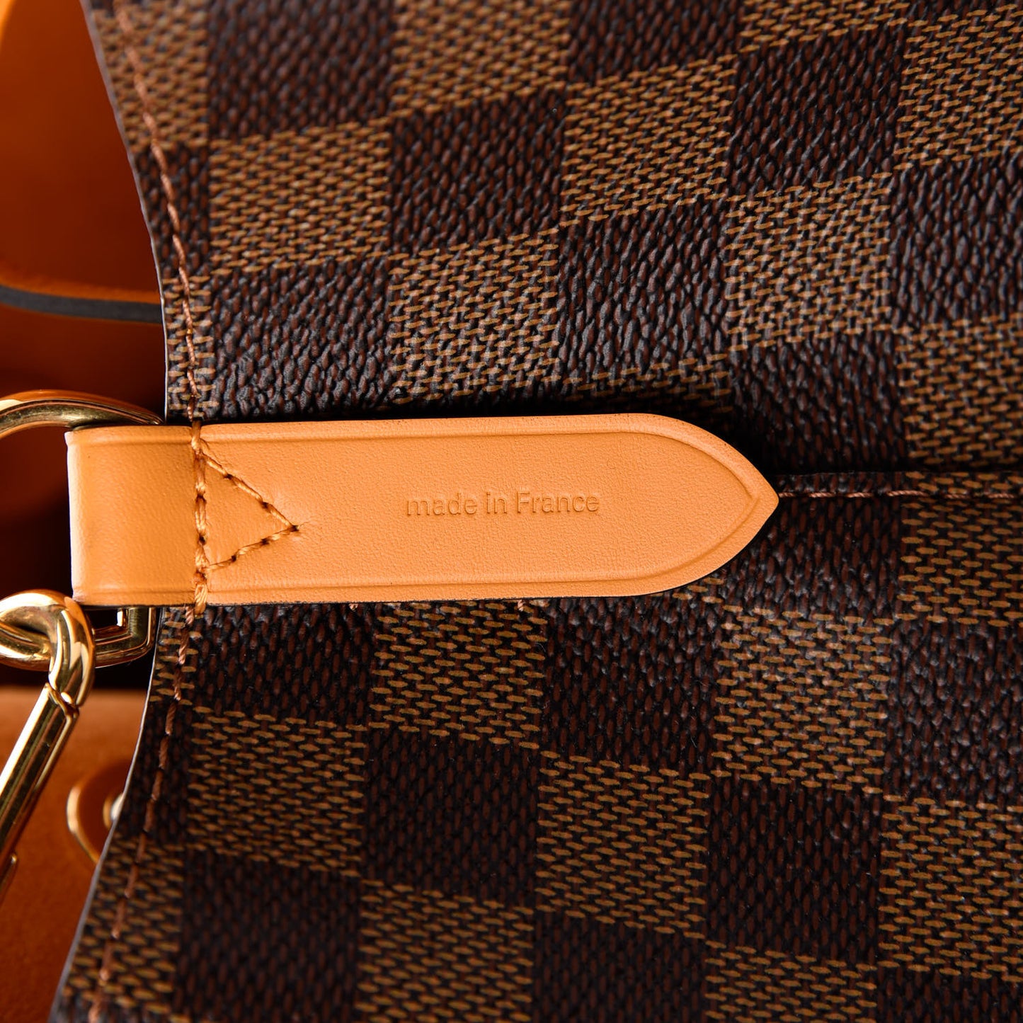 Damier Ebene Neonoe MM Safran