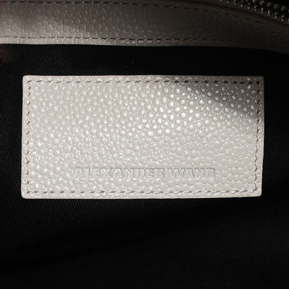 Alexander Wang Textured Calfskin Dimanche Satchel Light Heather Grey 5 of 8