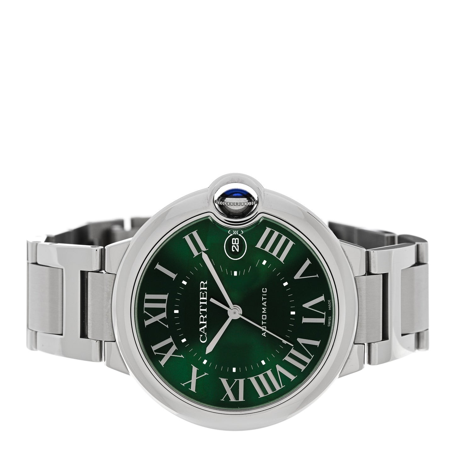 Stainless Steel 40mm Ballon Bleu De Cartier Automatic Watch Green