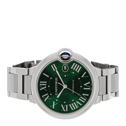 Cartier Stainless Steel 40mm Ballon Bleu De Cartier Automatic Watch Green 2 of 5