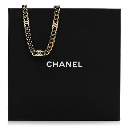Chanel Metal Enamel Chain CC Choker Gold White 6 of 6