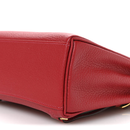Hermes Taurillon Clemence Kelly Ado Backpack Rouge Casaque 10 of 11