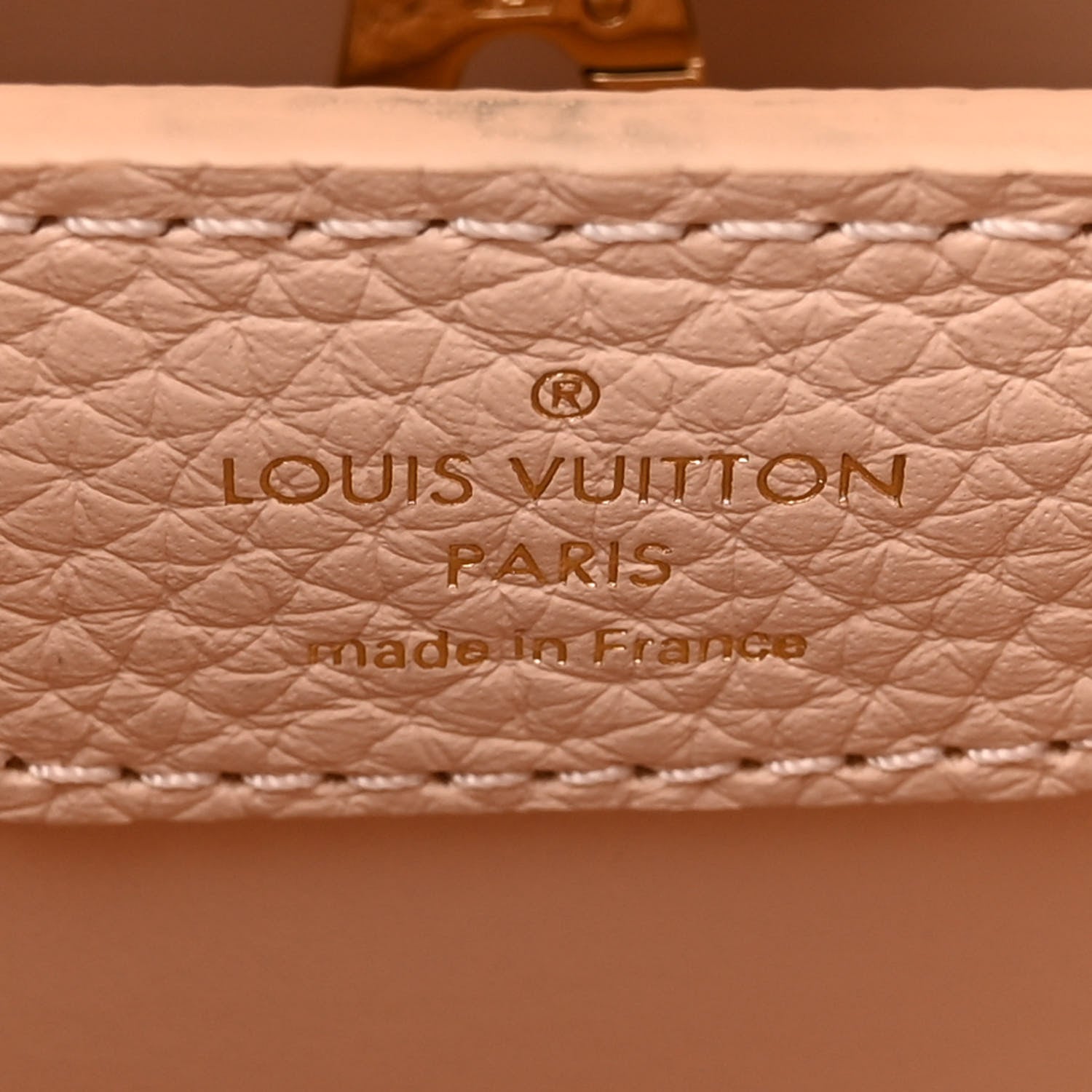 Louis Vuitton Taurillon Ostrich Capucines BB Powder Pink Beige 6 of 10
