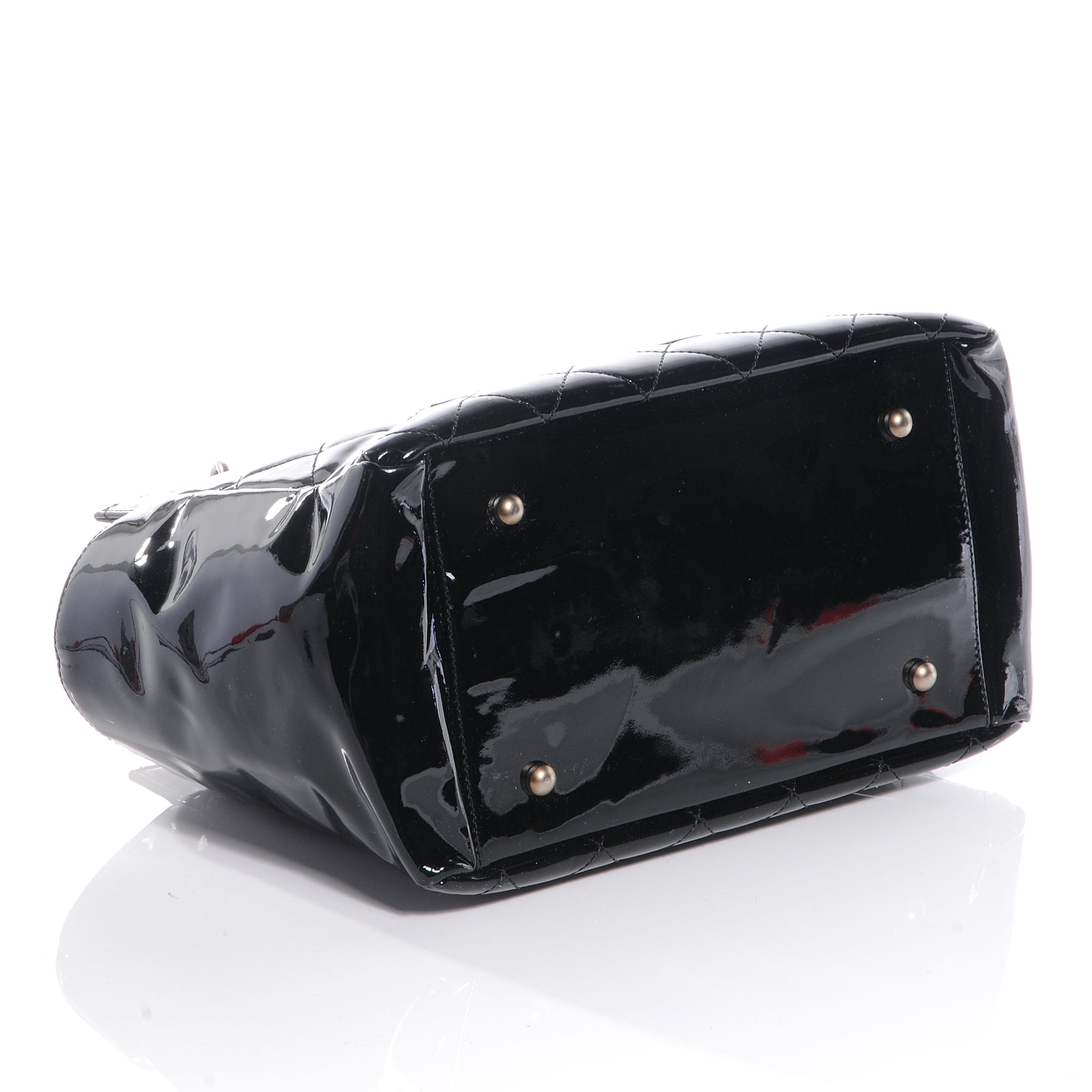 Chanel Patent Petit Timeless Shopping Tote PTT Black 5 of 9