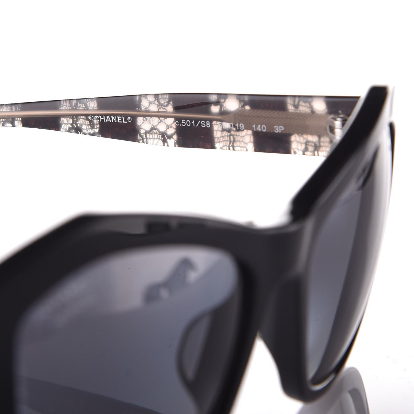 Lace Effect Sunglasses 5296-A Black