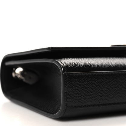Saint Laurent Grain De Poudre Small Monogram Kate Satchel Black 8 of 9
