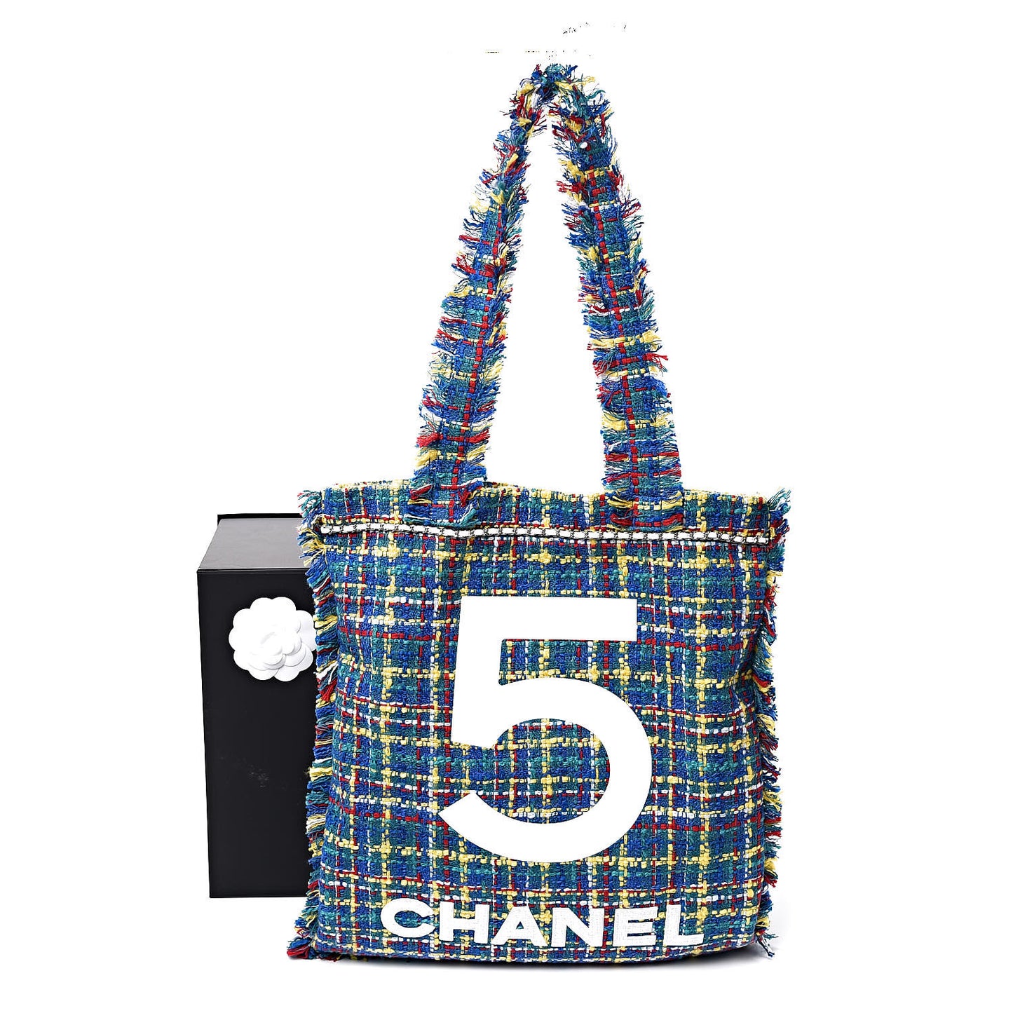 Tweed N°5 Tote White Multicolor