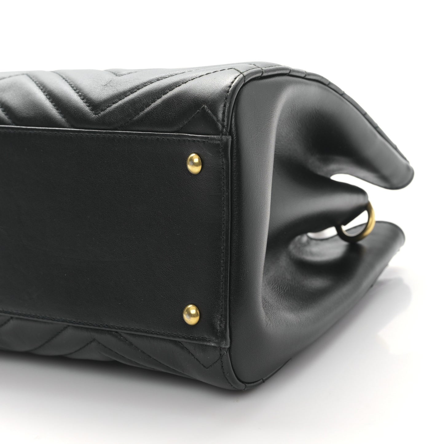 Calfskin Matelasse Small GG Marmont Tote Black