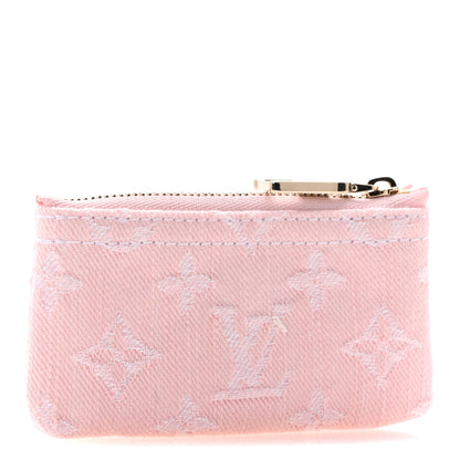 Louis Vuitton Monogram Denim Key Pouch Washed Pink 3 of 8