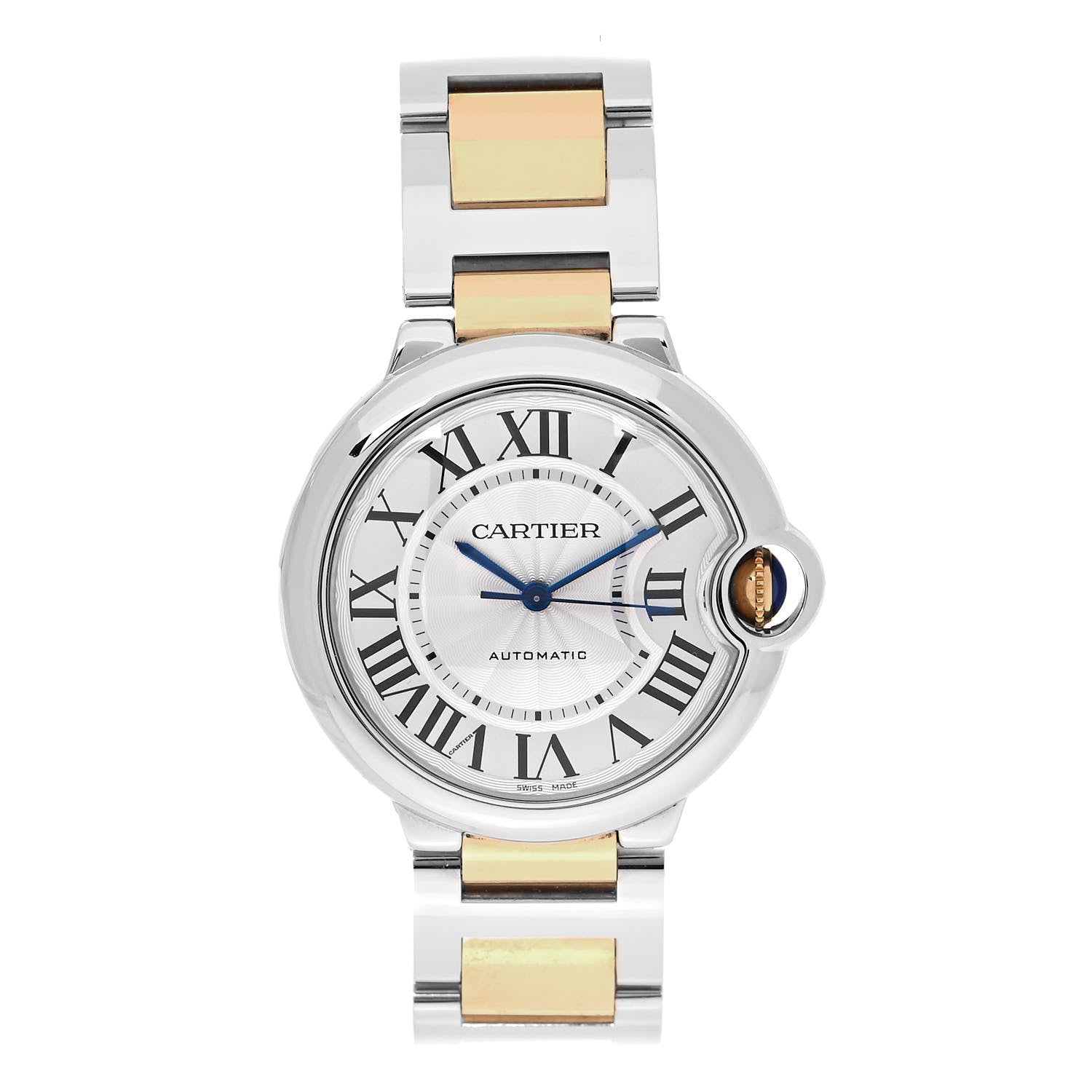 Cartier Stainless Steel 18K Yellow Gold 36mm Ballon Bleu De Cartier Automatic Watch 1 of 4