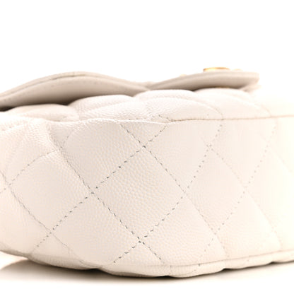Chanel Caviar Quilted Small Wavy CC Hobo White 9 of 14