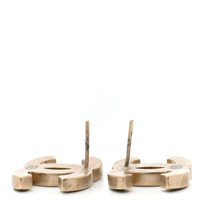 Chanel Enamel CC Earrings Black Gold 5 of 5