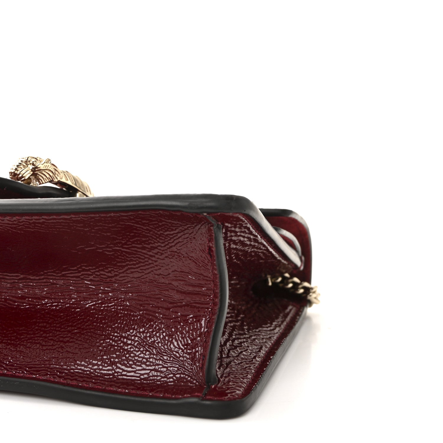 Gucci Crinkled Patent Mini Dionysus Shoulder Bag Rosso Ancora Red 9 of 9