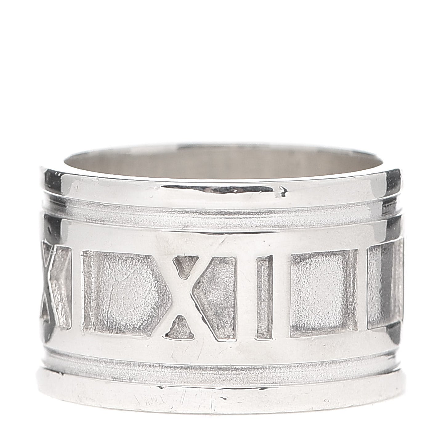 Sterling Silver 12mm Atlas Band Ring 51 5.5