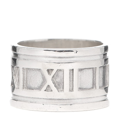 Tiffany Sterling Silver 12mm Atlas Band Ring 51 5.5 3 of 5