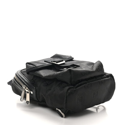 Gucci Econyl Nylon Monogram Off The Grid Sling Backpack Black 4 of 10