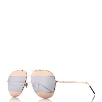 Christian Dior Split 1 Aviator Sunglasses Gold Silver 1 of 9
