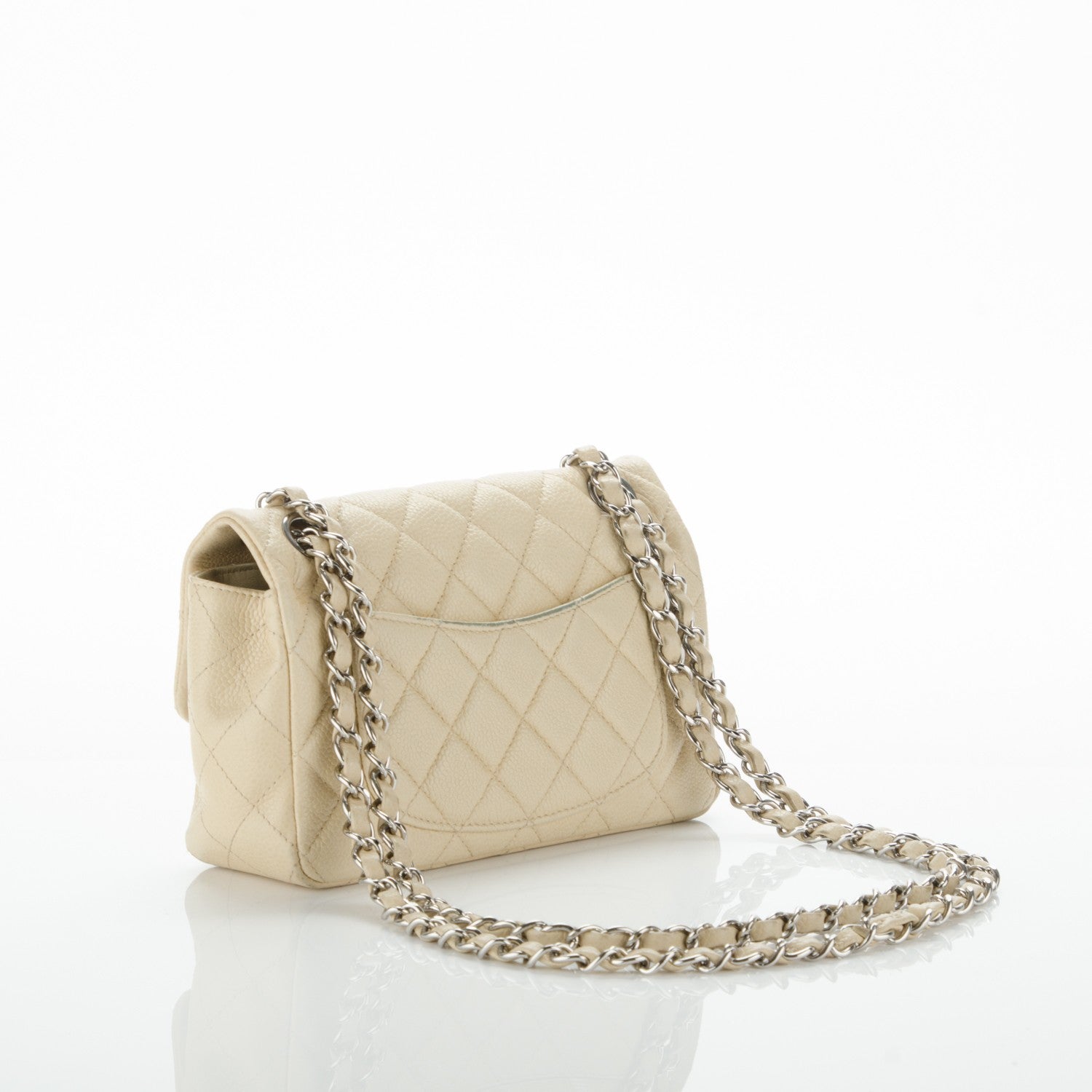 Chanel Caviar Quilted Mini Rectangular Flap Beige Clair 3 of 11