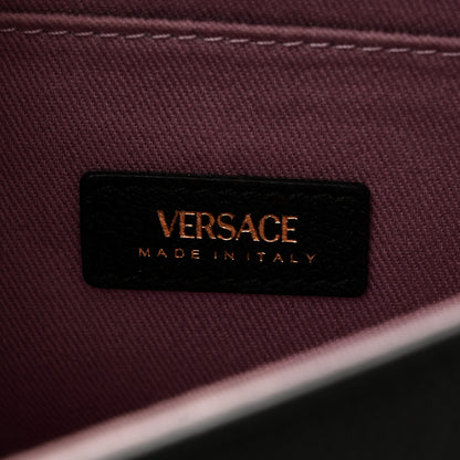 Versace Calfskin La Medusa Top Handle Shoulder Bag Black 6 of 9