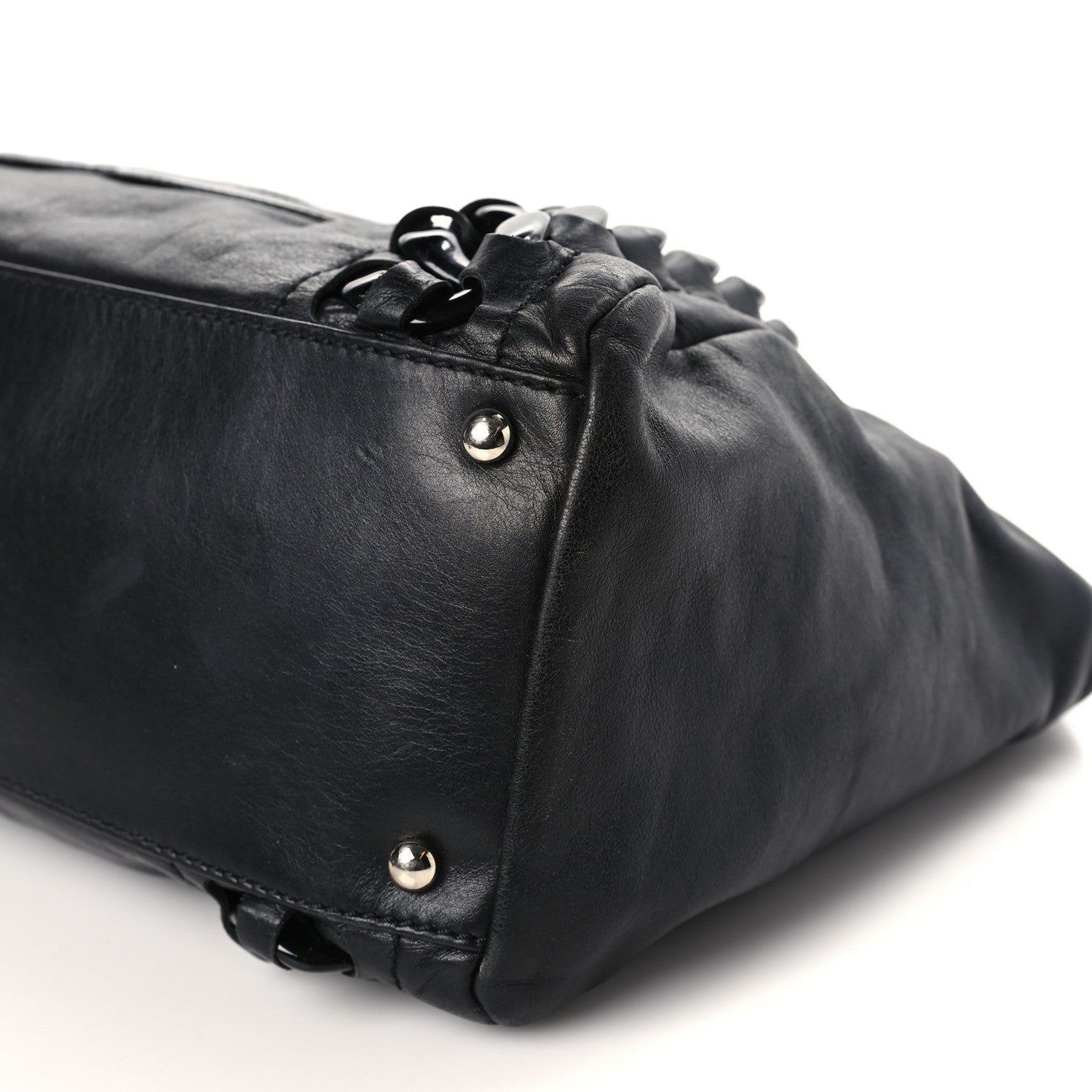 Chanel Calfskin Modern Chain Rhodoid East West Tote Black 9 of 9